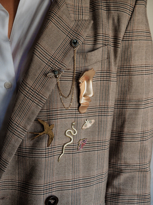 Broche Golden Swallow