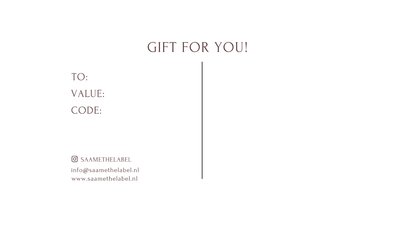 GIFTCARD SAAMÉ