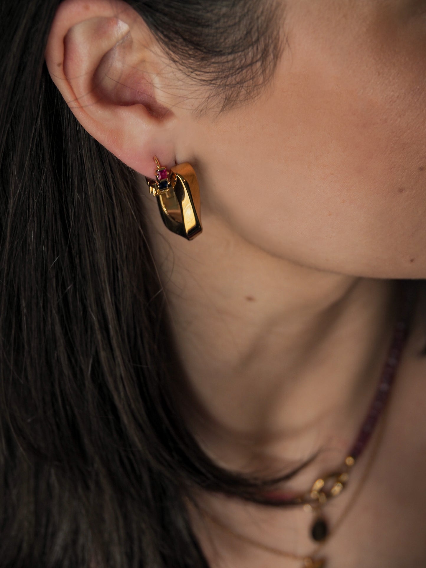 Earrings Curved Hoops