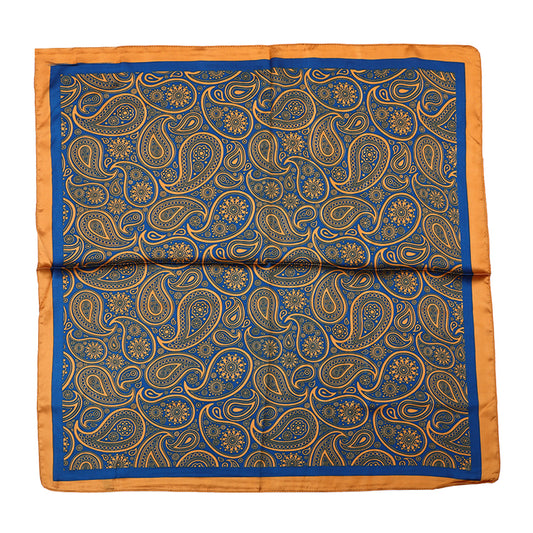 ORANJE / BLAUW - zijde sjaaltje